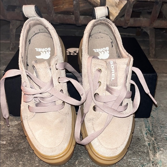 Sorel Shoes - Sorel Caribou X Women's Platform Shoes - Taupe and Sea Salt